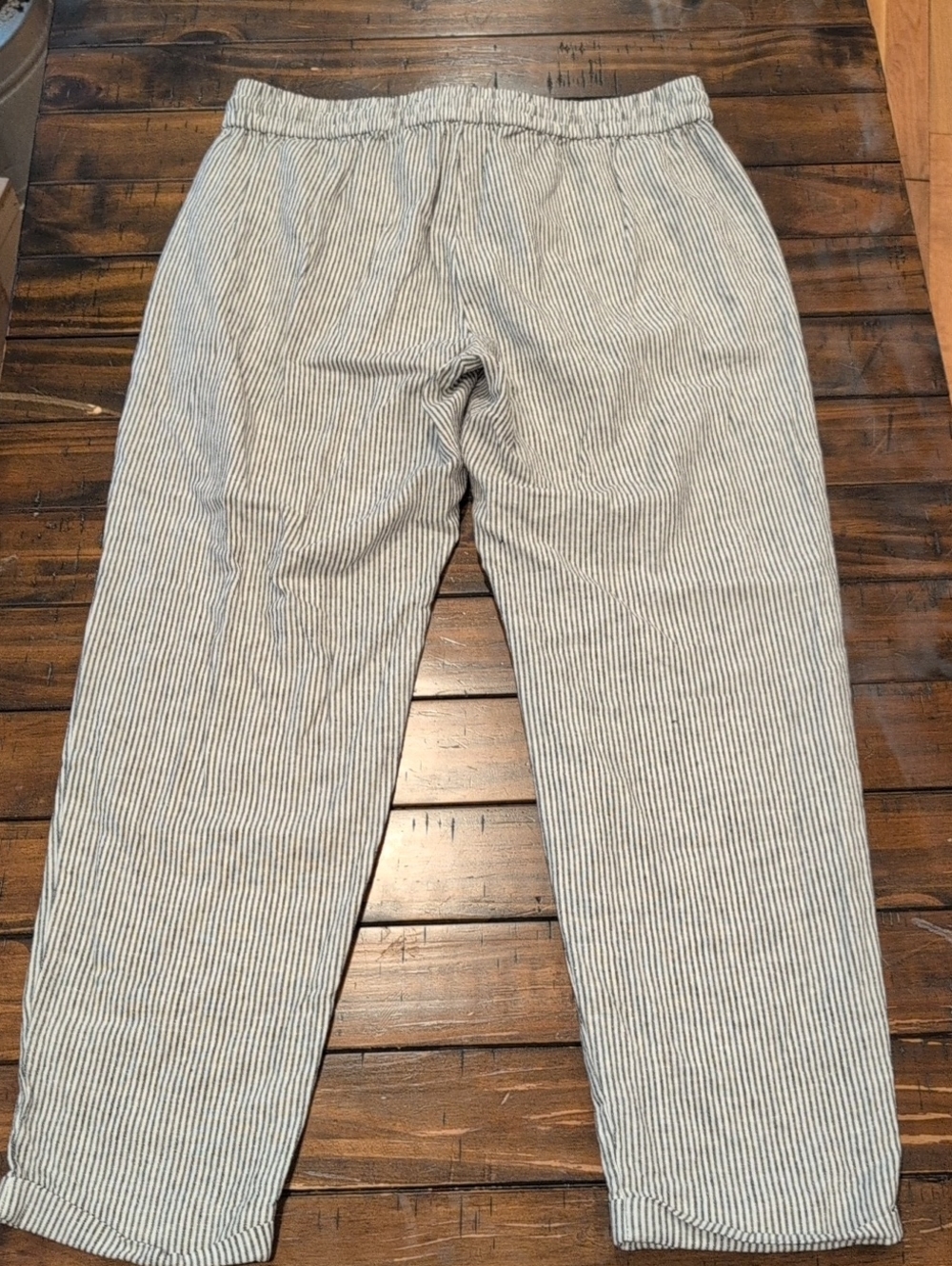 J. Crew Striped Linen Cotton Blend Drawstring Pants - Picture 8 of 8